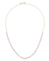 ADINA REYTER 14K YELLOW GOLD PINK SAPPHIRE & DIAMOND RIVIERA NECKLACE, 14-16