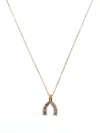 Adina Reyter 14kt Yellow Gold Wishbone Diamond Necklace In Gold