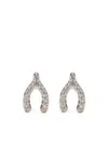 Adina Reyter 14kt Yellow Gold Wishbone Diamond Earrings In Gold