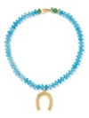 Adina Reyter 14kt Yellow Gold Diamond And Jade Necklace