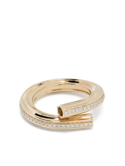Adina Reyter 14k Yellow Gold Pasta Macaroni Eternity Diamond Ring