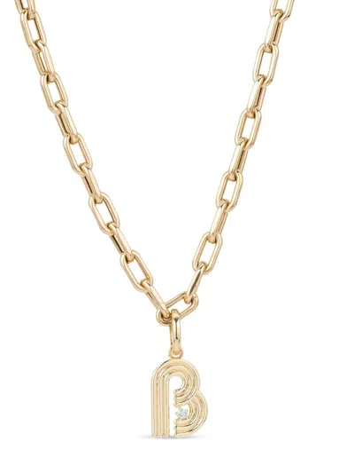 Adina Reyter 14kt Yellow Gold Initial Diamond Pendant