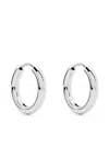 Adina Reyter 25mm Tube Hoop Earrings In Silver