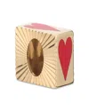 Adina Reyter 9k Yellow Gold Ceramic Heart Fluted Big Bead Pendant