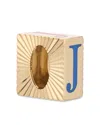 Adina Reyter 9k Yellow Gold Ceramic Initial Fluted Big Bead Pendant In J