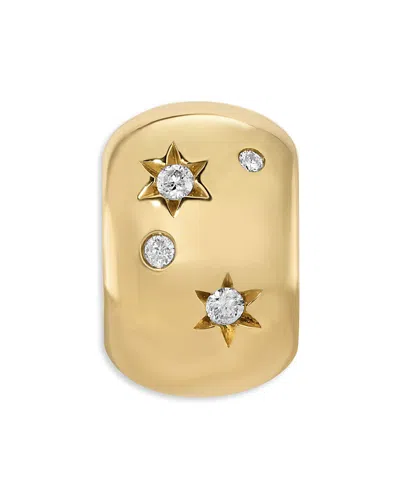 Adina Reyter 9k Yellow Gold Diamond Celestial Big Bead Pendant