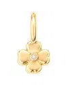 Adina Reyter 9k Yellow Gold Diamond Clover Mini Charm Pendant In Gold