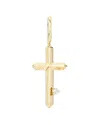 Adina Reyter 9k Yellow Gold Diamond Cross Charm Pendant In Gold