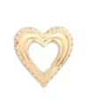 Adina Reyter 9k Yellow Gold Diamond Groovy Heart Big Bead Pendant In Gold