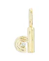 Adina Reyter 9k Yellow Gold Diamond Groovy Initial Charm Pendant