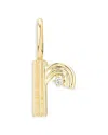 Adina Reyter 9k Yellow Gold Diamond Groovy Initial Charm Pendant In R