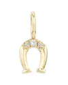 Adina Reyter 9k Yellow Gold Diamond Horseshoe Charm Pendant In Gold