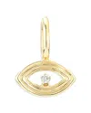 Adina Reyter 9k Yellow Gold Groovy Diamond Evil Eye Mini Bead Charm, 0.01 Ct. T. W. In Gold