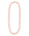 Adina Reyter 9k Yellow Gold Rose Quartz Necklace, 16 In Pink