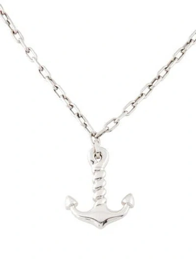 Pre-owned Adina Reyter Anchor Pendant Necklace, 18" In Multi