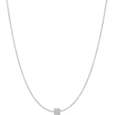 Adina Reyter Bead Party Diamond Dice Bead Necklace In Silver