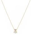 Adina Reyter 14k Yellow And Rose Gold Bead Party Diamond Three's Company Necklace, 16 In Gold