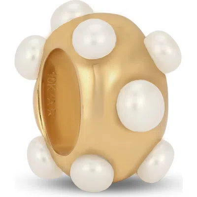 Adina Reyter Coco Freshwater Pearl Big Bead Enhancer In Gold