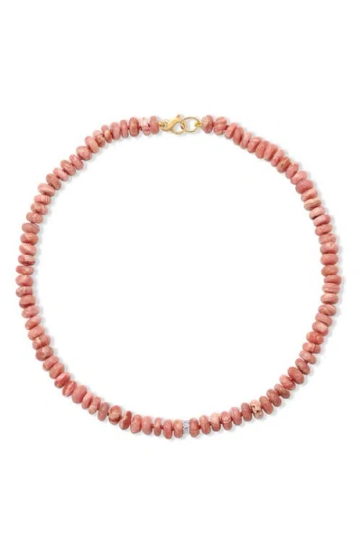Adina Reyter Desert Rose Beaded Necklace In Pink