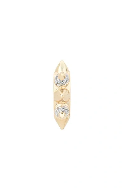 Adina Reyter Diamond 8 Spike Big Bead Charm Pendant In Gold