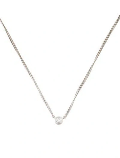 Pre-owned Adina Reyter Diamond Bezel Pendant Necklace, 16" In Multi