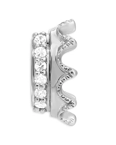 Adina Reyter Diamond Crown Pendant Charm In Silver