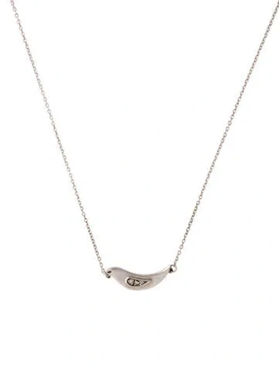 Pre-owned Adina Reyter Diamond Dove Pendant Necklace, 17.25" In Multi