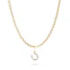 Adina Reyter Diamond Horseshoe Chain Necklace In 14k Yellow Gold,diamond