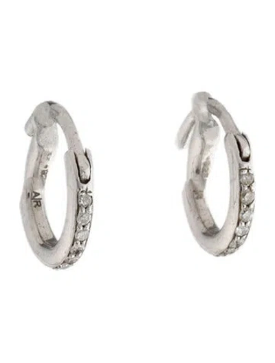 Pre-owned Adina Reyter Diamond Huggie Earrings In Multicolor