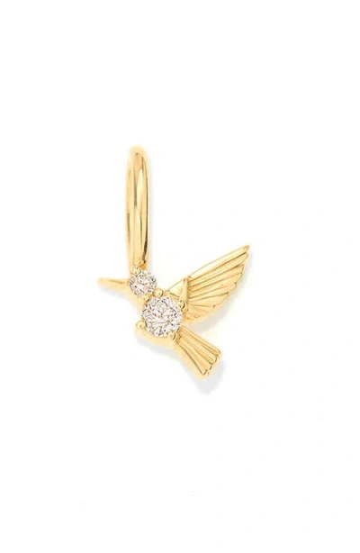 Adina Reyter Diamond Hummingbird Pendant Charm In Gold