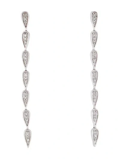 Pre-owned Adina Reyter Diamond Link Drop Earrings In Multi