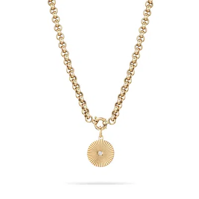 Adina Reyter Diamond Rays Chain Necklace In 14k Yellow Gold,diamond