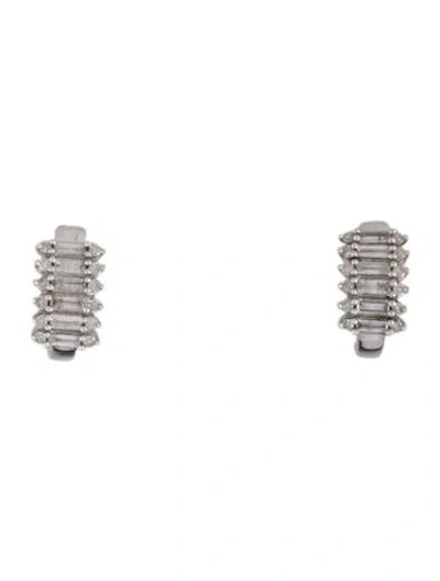 Pre-owned Adina Reyter Diamond Stack Stud Earrings In Multicolor