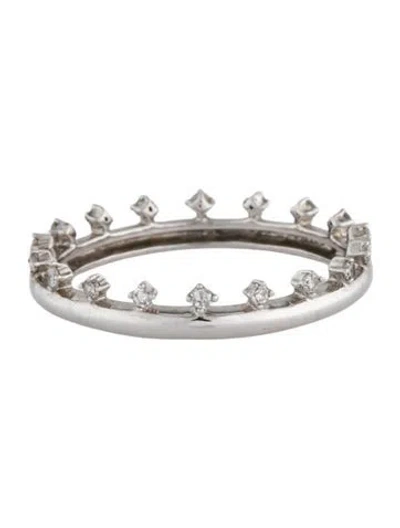Pre-owned Adina Reyter Diamond Tiara Eternity Band In Multicolor