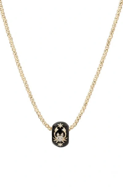 Adina Reyter Diamond Zodiac Pendant Necklace In Yellow Gold - Cancer