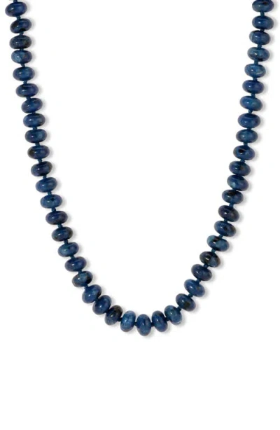 Adina Reyter Dyed Jasper Beaded Necklace In Blue