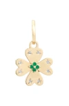 Adina Reyter 14k Yellow Gold Emerald & Diamond Pendant