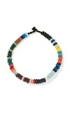 Adina Reyter Enamel Big Bead Hang Tight Dice Necklace In Silver
