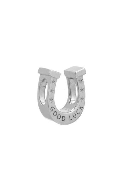Adina Reyter Good Luck Horseshoe Charm In Metallic