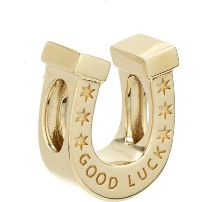 Adina Reyter Good Luck Horseshoe Pendant Charm In Yellow