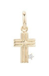 Adina Reyter 14k Yellow Gold Groovy Diamond Cross Pendant In Yellow