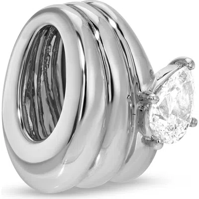 Adina Reyter Groovy Diamond Charm In Silver
