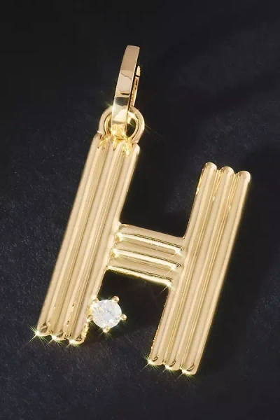 Adina Reyter Groovy Diamond Initial Hinged Charm In Gold