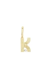 Adina Reyter Groovy Diamond Initial Charm In Gold