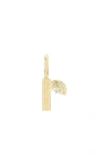 Adina Reyter Groovy Diamond Mini Initial Charm In Gold