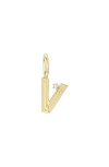 Adina Reyter Groovy Diamond Mini Initial Charm In Gold