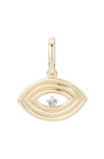 Adina Reyter Groovy Evil Eye Charm In Gold