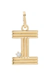 Adina Reyter Groovy Initial Diamond Pendant Charm In Yellow Gold - I Caps