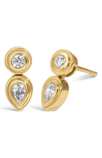 Adina Reyter Groovy Lab Grown Diamond Pear Drop Earrings In Gold