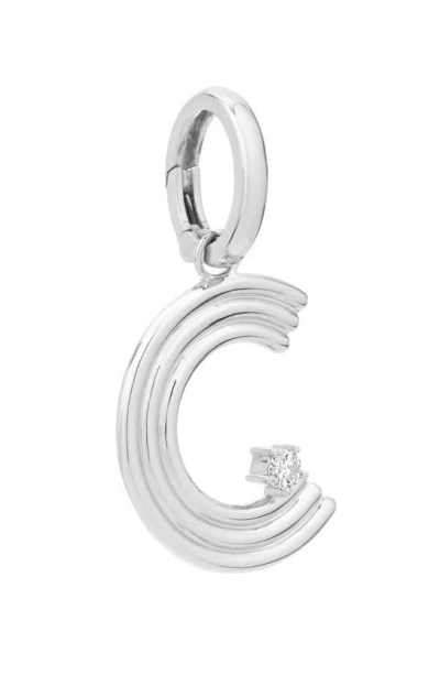 Adina Reyter Groovy Letter Charm Pendant In Metallic